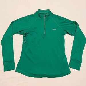 Reebok Shirt Long Sleeve Quarter Zip Womans Size Medium